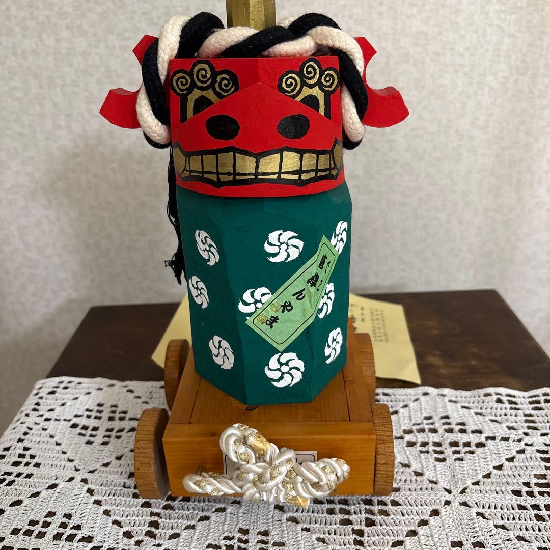 でこ唐津んやま　赤獅子　木偶　人形　木工芸　民芸品　唐津くんちフィギュア