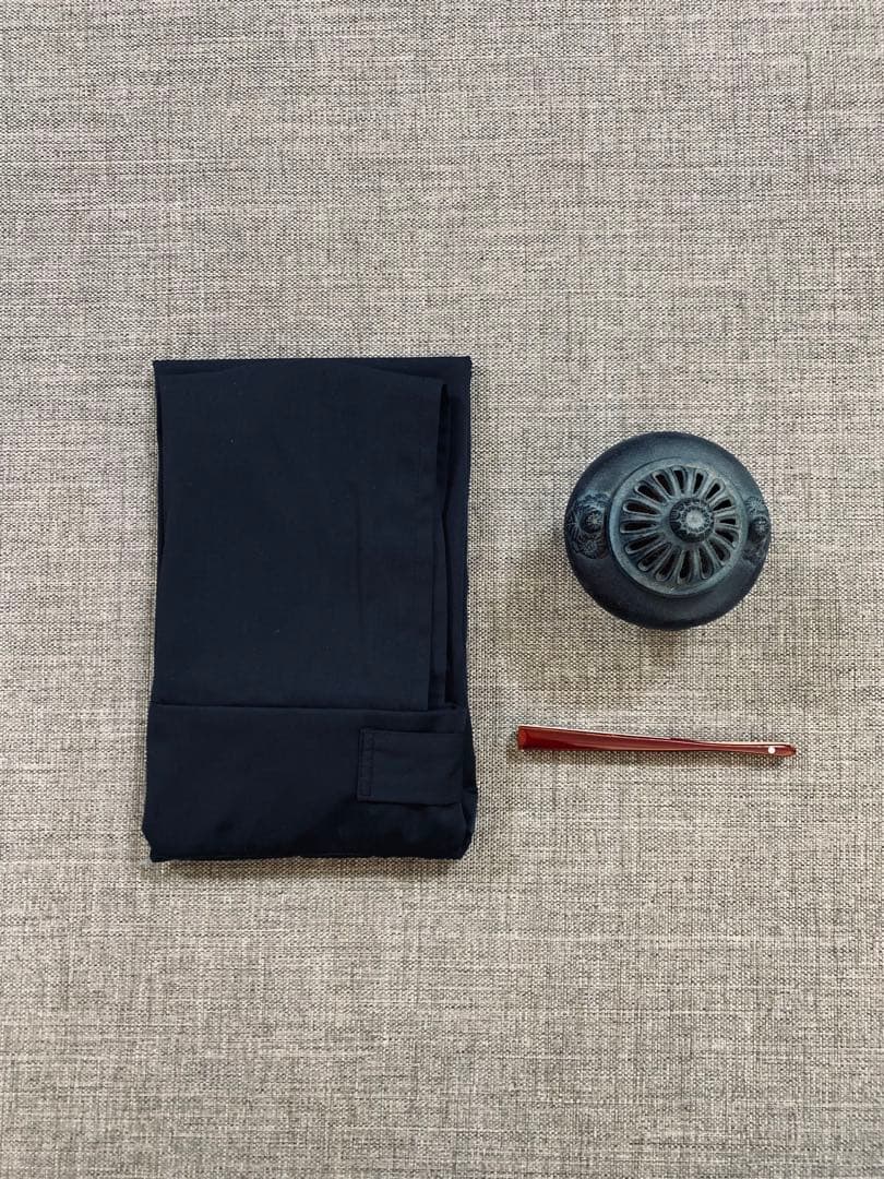 茶道稽古着　二部式　ツイル　Noir 黒