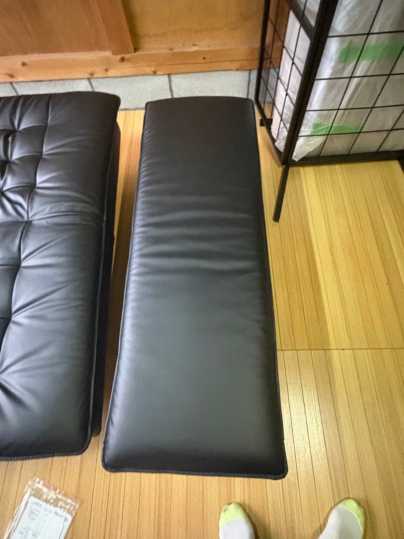 ニトリ　傷・汚れに強い合成皮革 ソファベッド(Nシールド ロック2 RC BK)