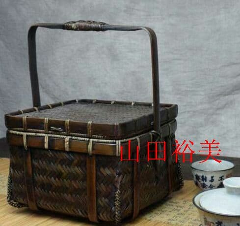 茶道具収納 便攜 収納ケース古風 職人手作りY