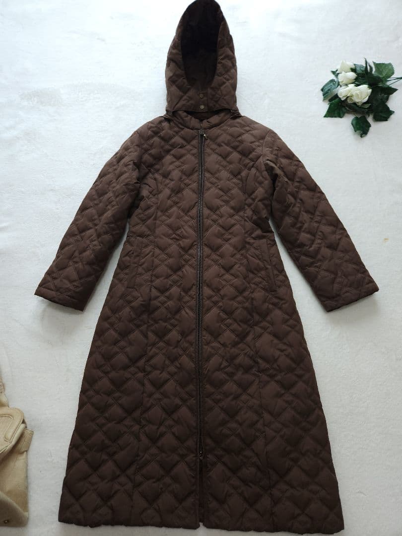 AIGNER 美品 高級ロングコート フード*着脱可能