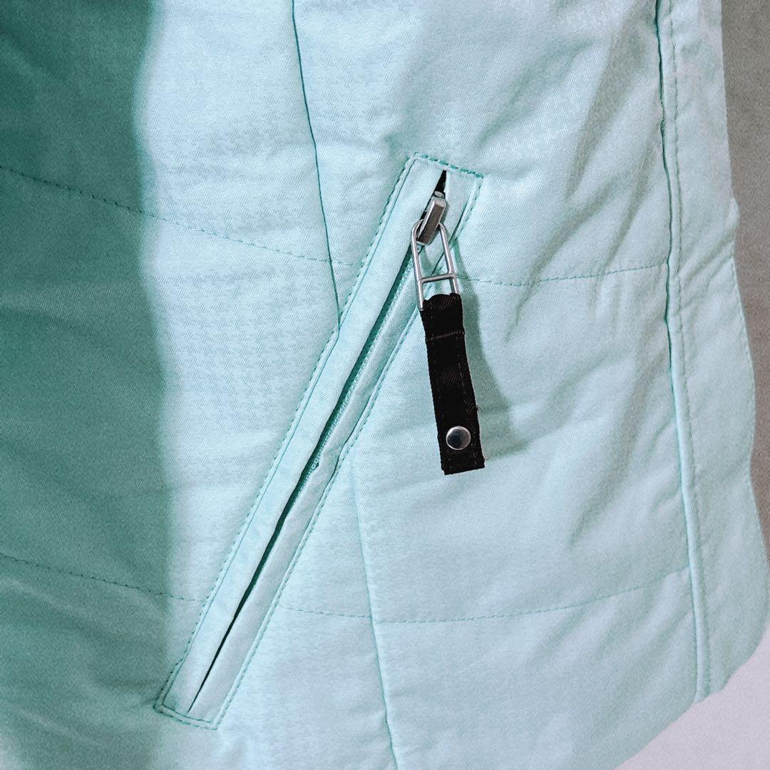 美品 ellesse スキーウェア 上下セット S ミントグリーン ブラウン