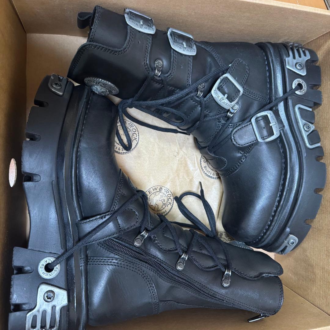 【NEWROCK】M-373-S4 ショーツブーツ レースアップ REACTOR