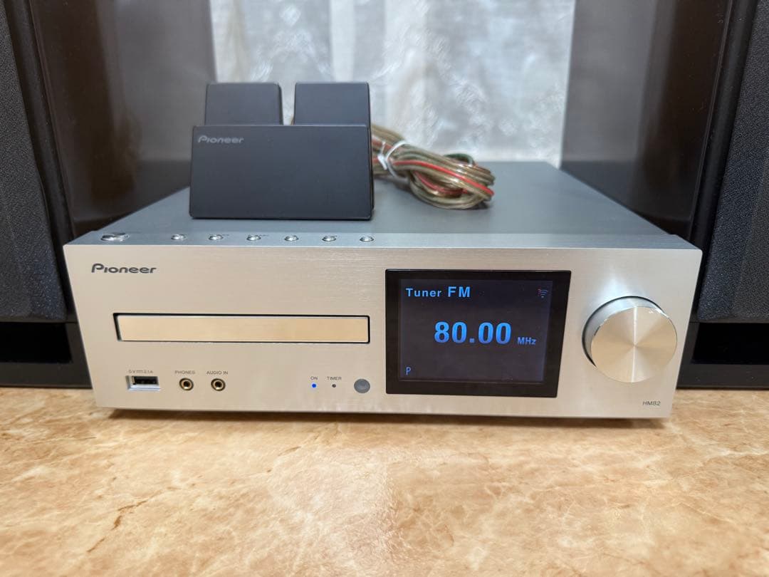 ★美品★Pioneer製ミニコンポ スピーカーがオシャレなウッド調 音響良好♪