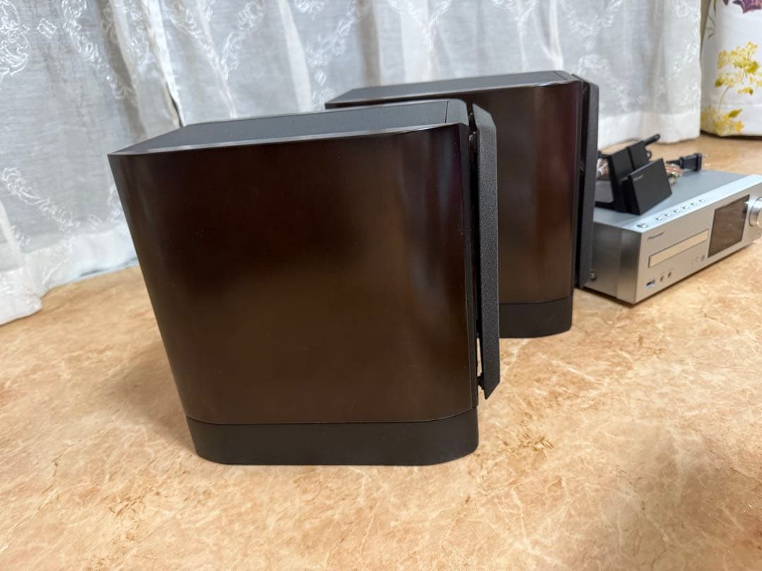 ★美品★Pioneer製ミニコンポ スピーカーがオシャレなウッド調 音響良好♪