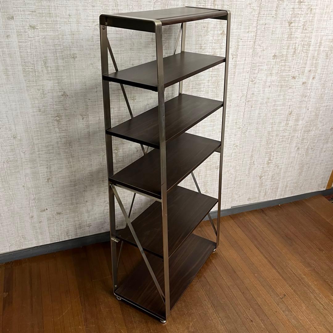 【アンティーク】アイアンフレーム 木製天板 シェルフ 飾り棚 インダストリアル