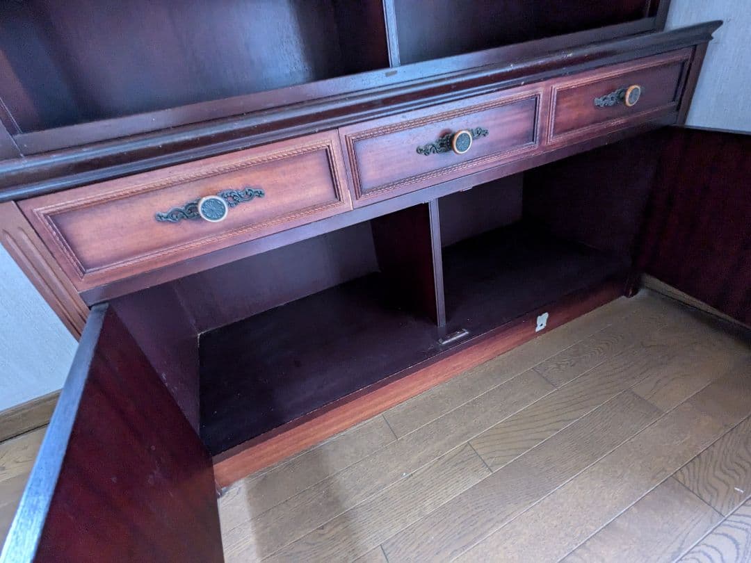 1/末まで限定お値下げ★☆アンティーク　天然無垢本棚　昭和レトロ　上下分割可能