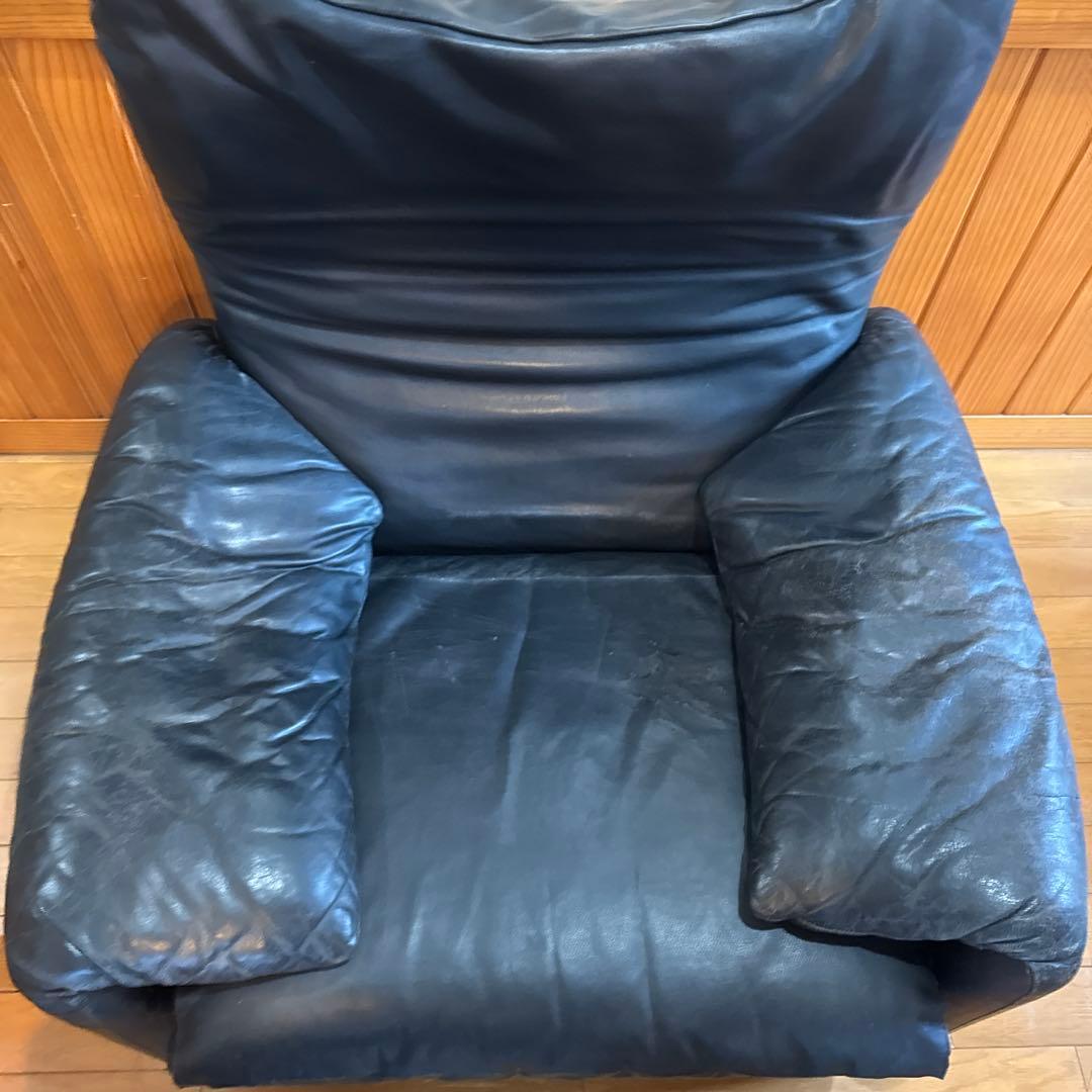 ぼ*ん様 カッシーナ マラルンガ 本革 一人掛けソファ