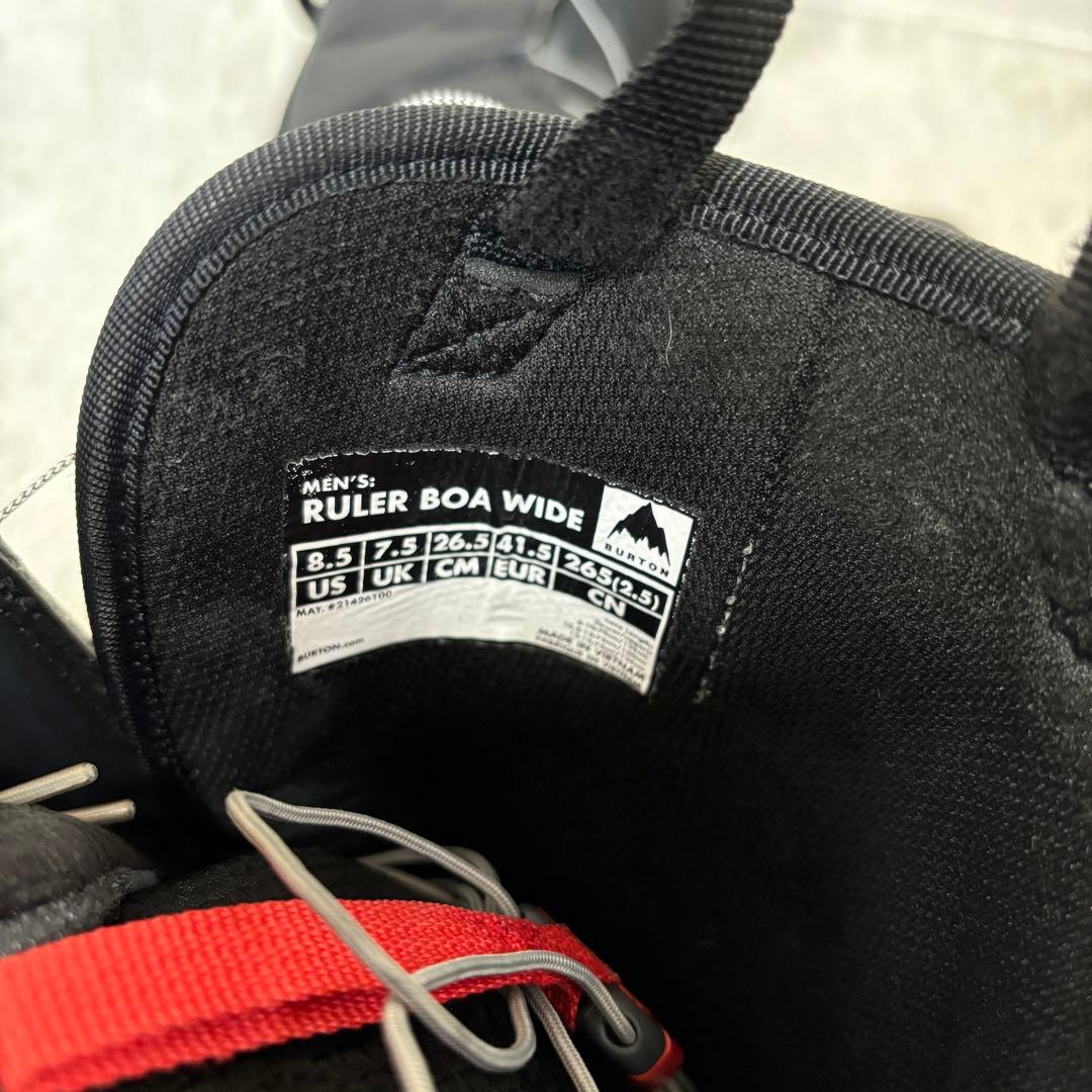 美品✨BurtonバートンRULER ダブル　ボアBOA 26.5cm ブラック