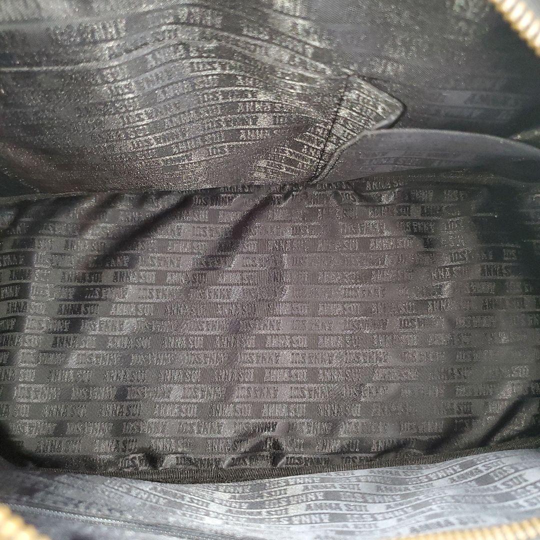 ⭐未使用級⭐ANNA SUI ミニ ボストンバッグ ブラック レザー 蝶