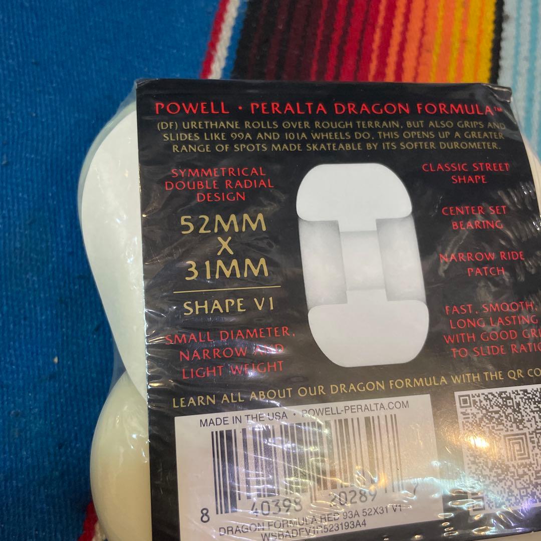 Powell Peralta パウエルドラゴンフォーマルウィール 52mm93a