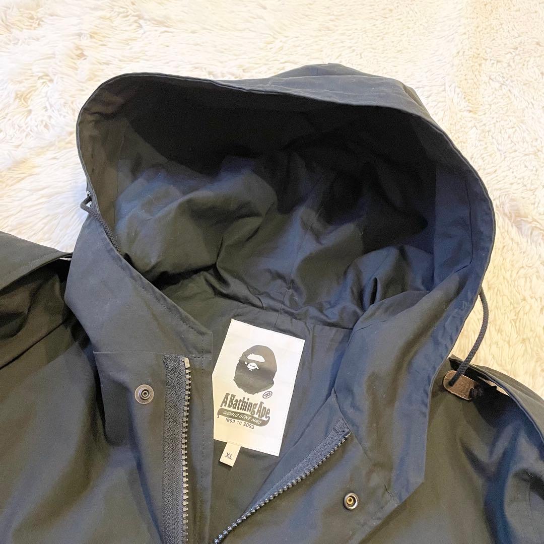 A BATHING APE エイプ モッズコート ブラック XLサイズ