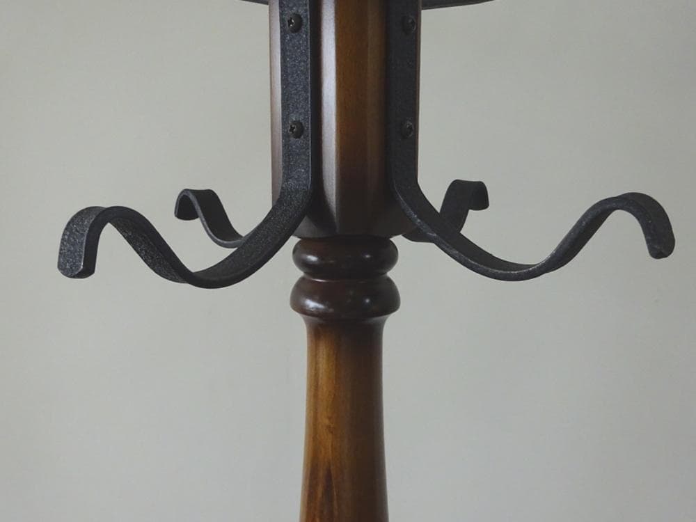 カリモク　コロニアル　ポールハンガー　ハンガーラック　帽子掛け　美品