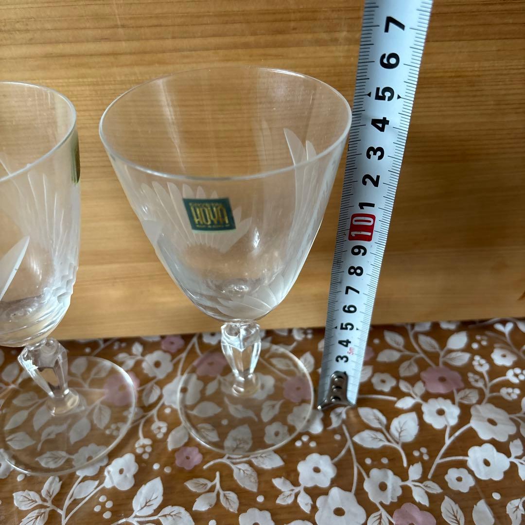HOYA ガラス製 2002年受賞 HOYA エッチング装飾2個セット 2点