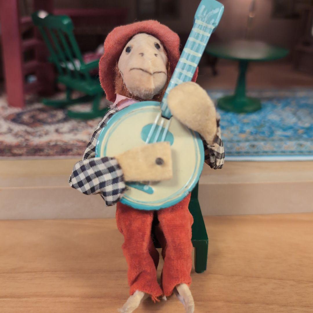 ゼンマイ仕掛け　お猿さん2体