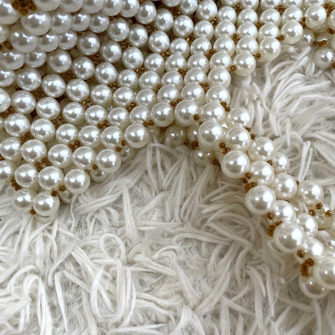 SEVEN TEN セブンテン パール ラタン バッグ かごバッグ