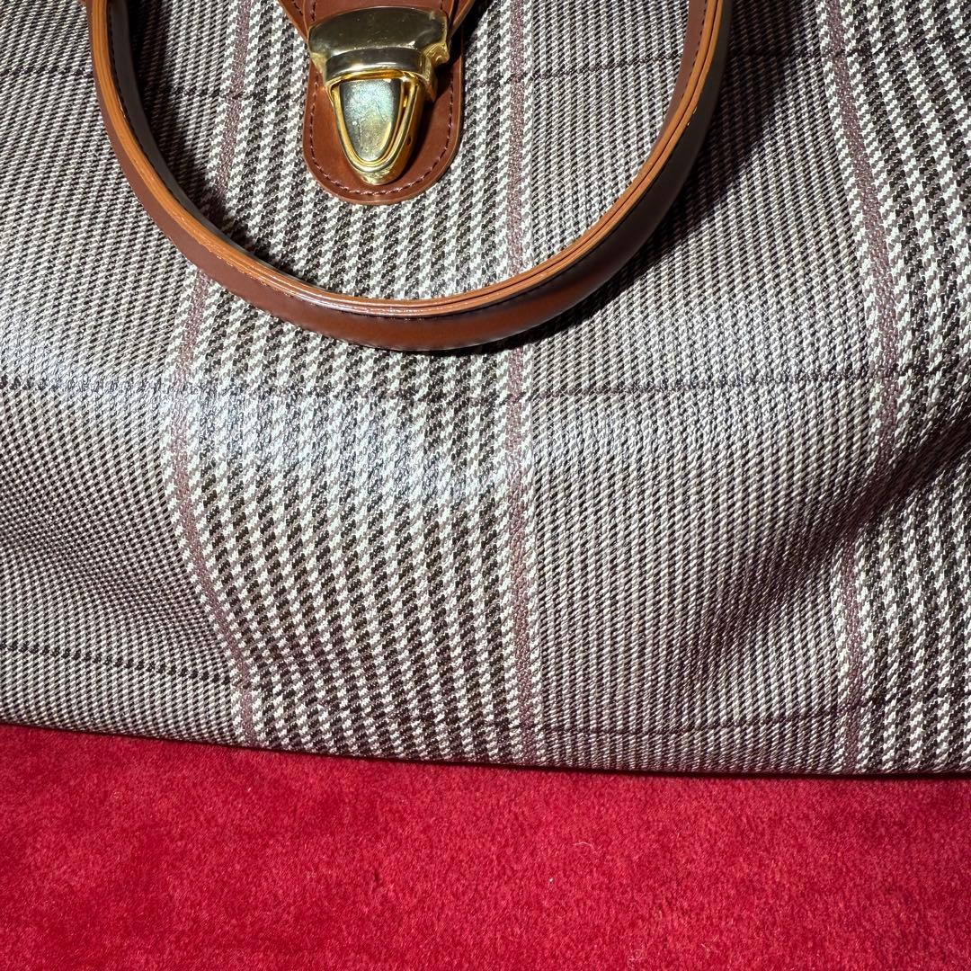 AIR FRANCE ボストンバッグ チェック柄 ヴィンテージ レア 希少