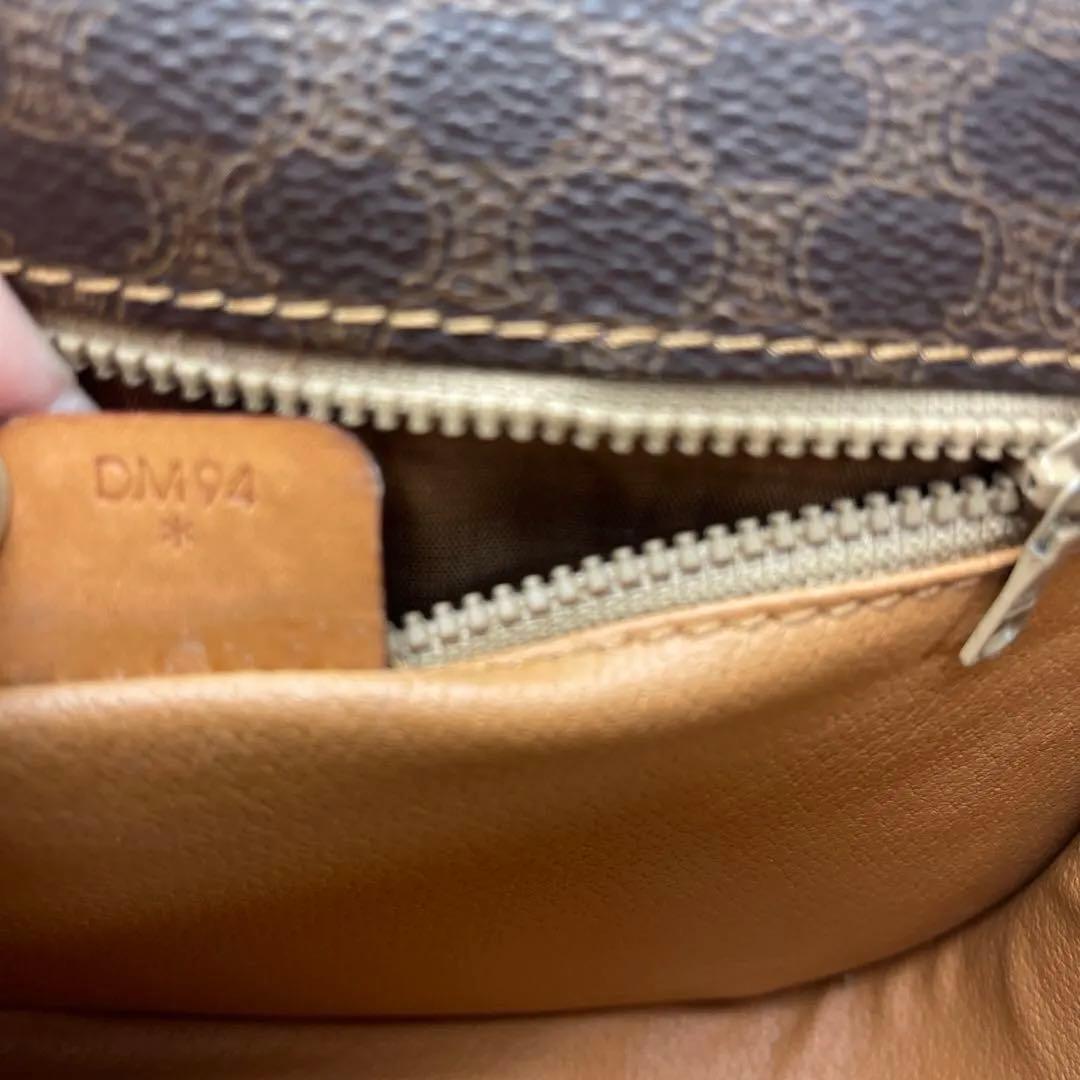 美品　セリーヌ　CELINE マカダム　ブラウン　ショルダーバッグ　レザー