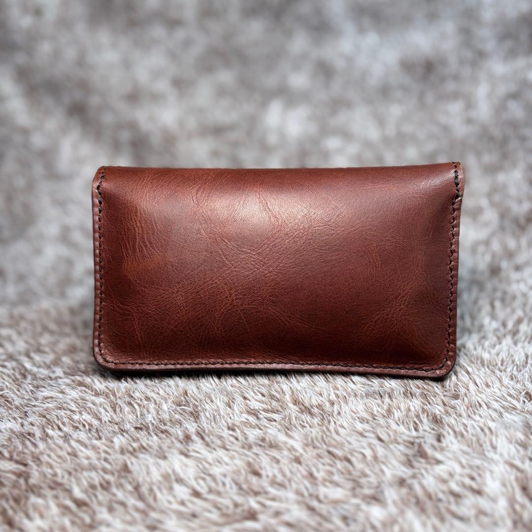 ◎大人の渋さ漂う.二つ折り.オイルヌメシャグポーチ◎