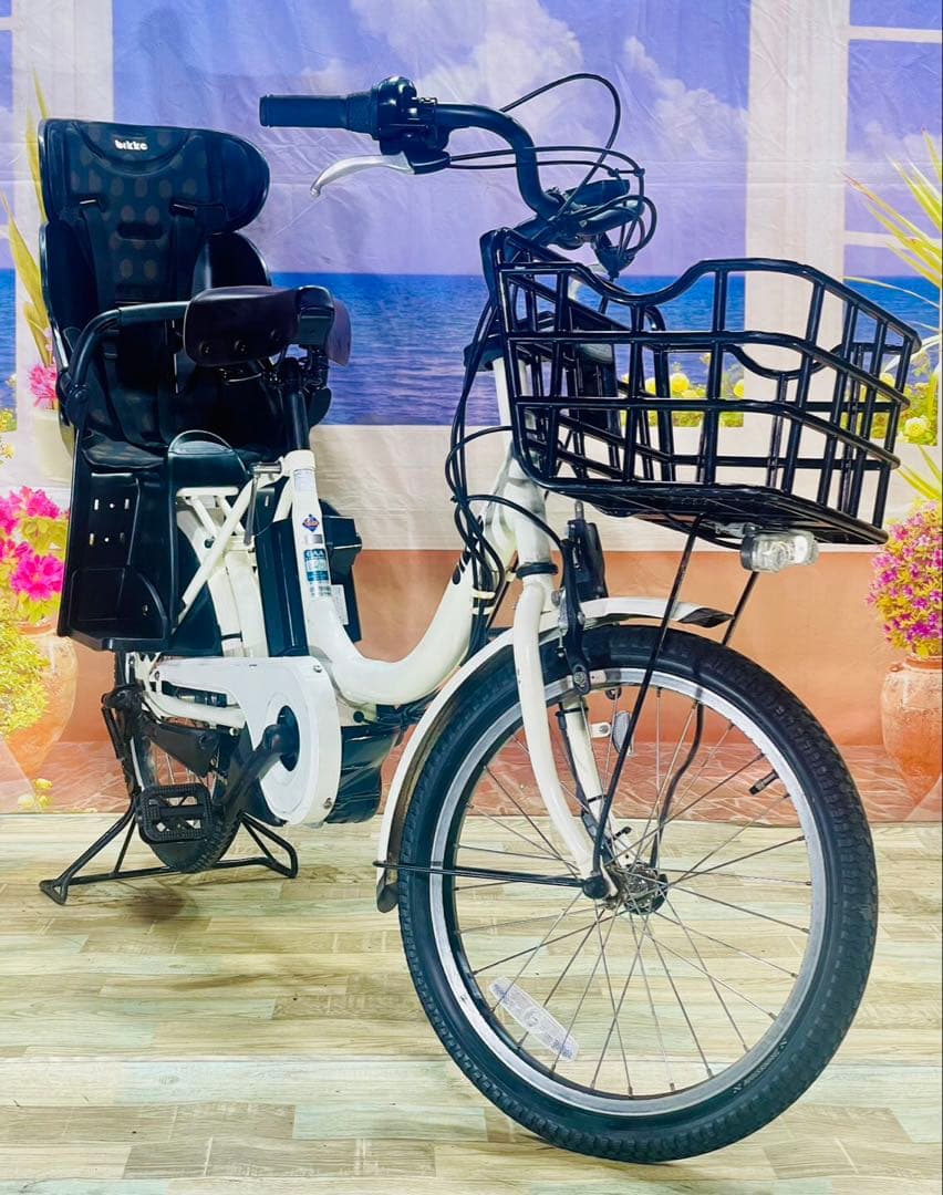 超特価BIKKE ビッケ12AH⭐️ブリヂストン子供乗せ電動アシスト自転Y3296