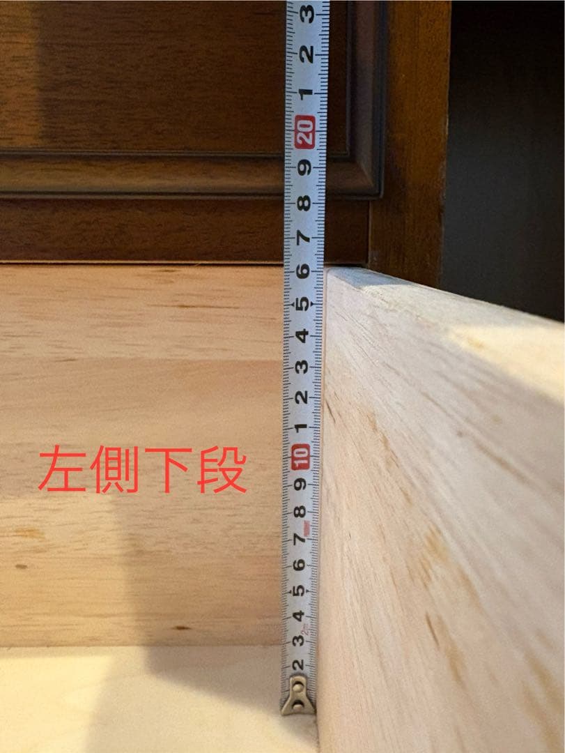 木製大型デスク 引き出し付き