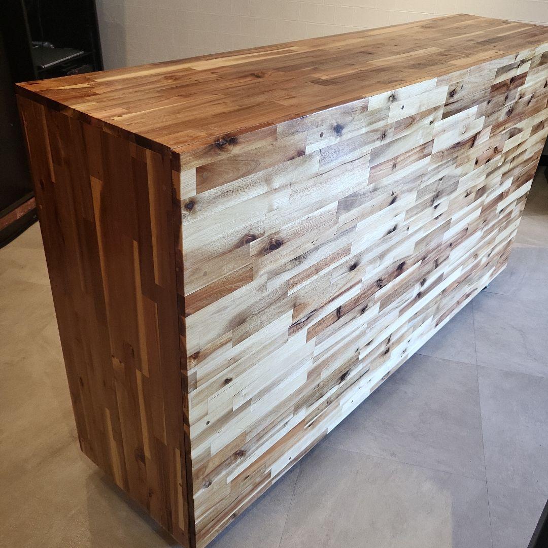 カウンターテーブル キャスター付き