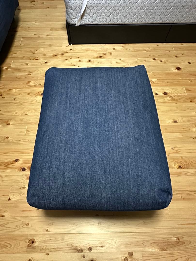 MUJI ネイビー 2.5シーターソファ　オットマン別売り