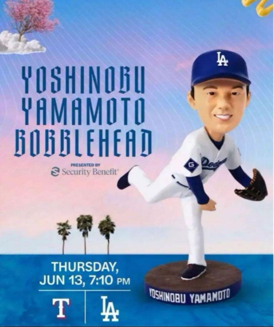 山本由伸　ボブルヘッド　2024 　ドジャース　来場者限定　スタジアム配布　新品