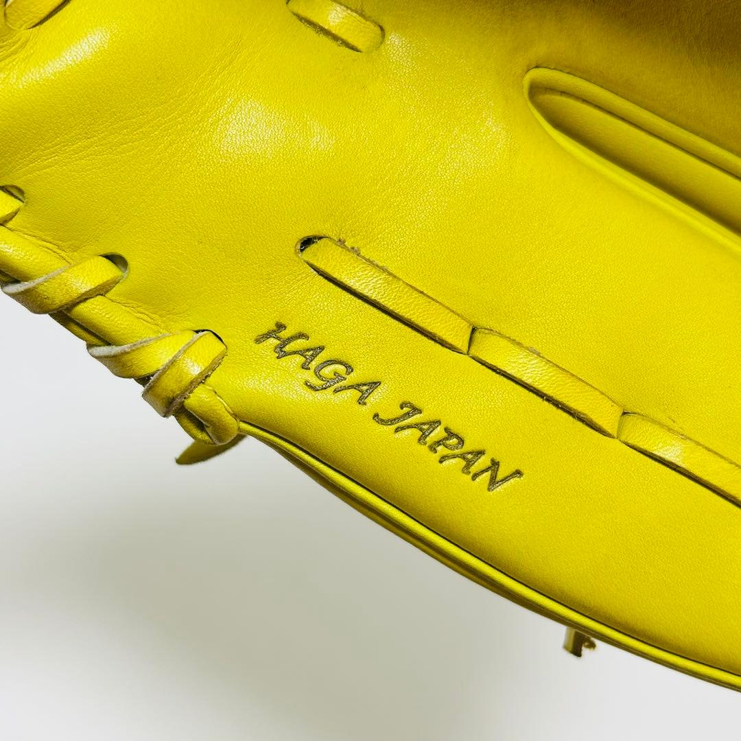【美品】MiznoPro 硬式 投手用グローブ イエロー 耕作オーダー