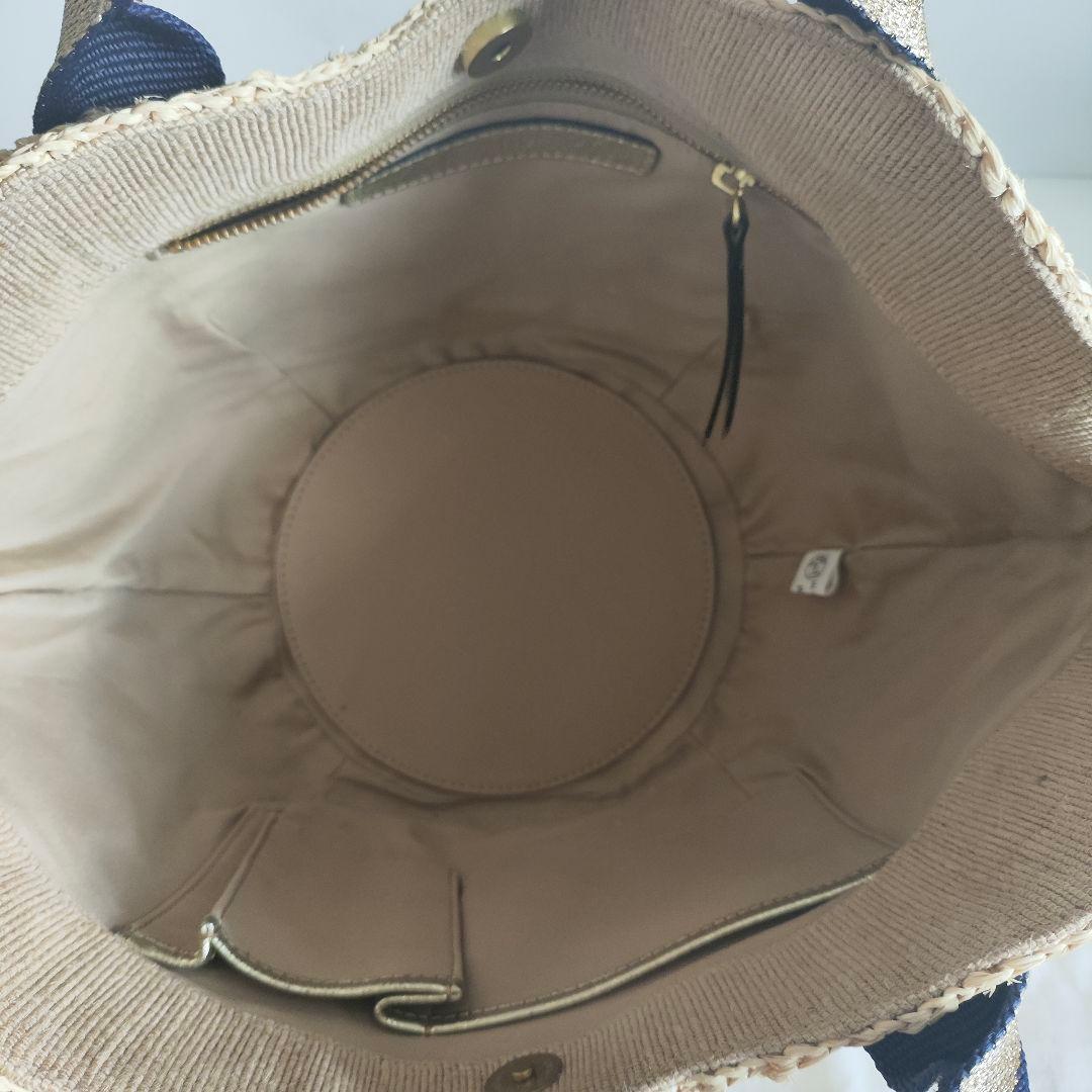 ヴィオラドーロ ラフィア トートバッグ　カゴバッグ　ラフィア