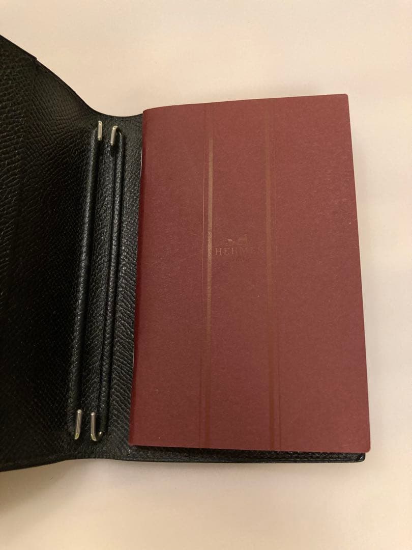 エルメス HERMES アジャンダ　手帳　カバー　ブラック　GM