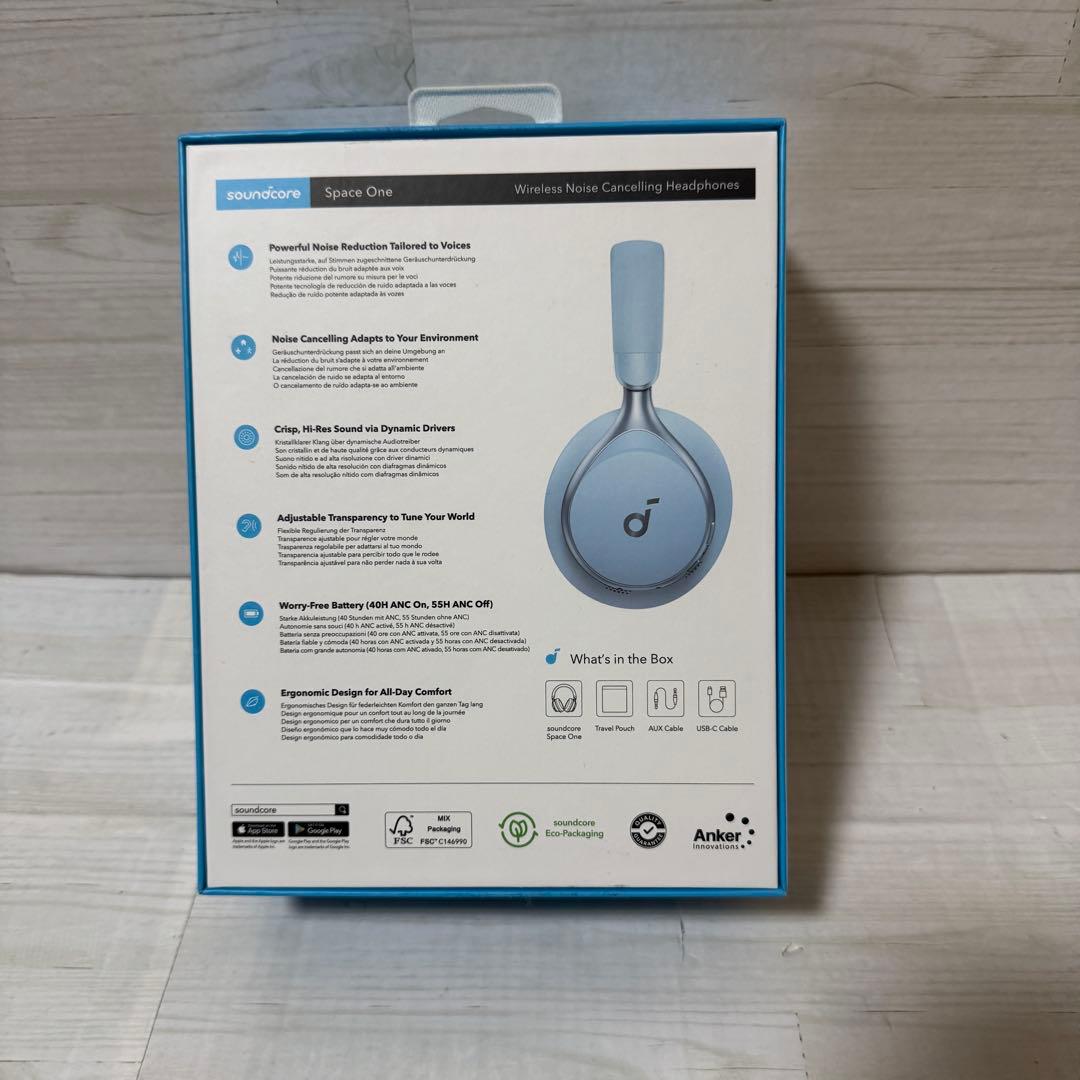 【極美品】Anker soundcore space ONEワイヤレスヘッドホン