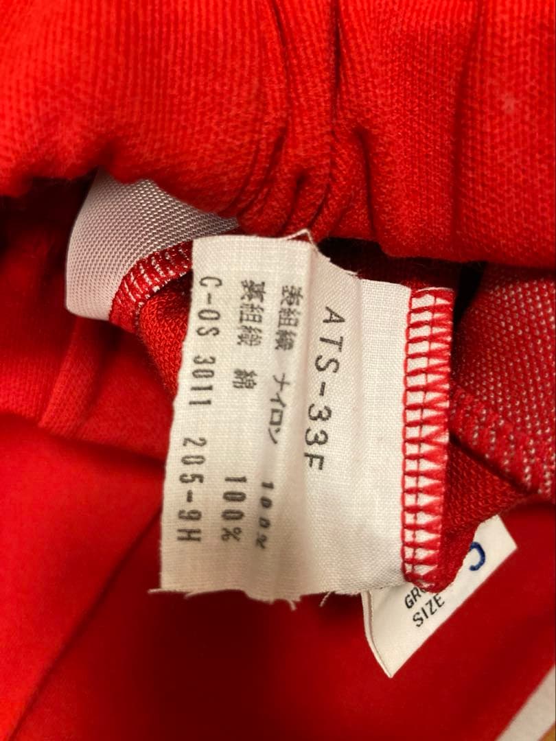 当時物未使用品デサントadidasジャージセットアップ赤✖️ベージュMサイズ