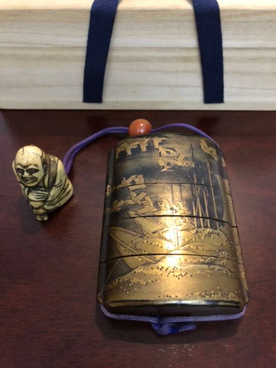 【印籠】根付セット　箱付き