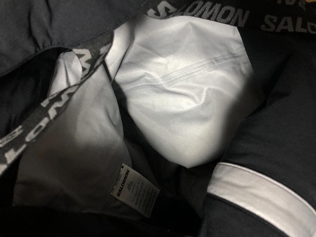 未使用 SALOMON メンズ アブソルート 3L ビブ スノーパンツ S 黒
