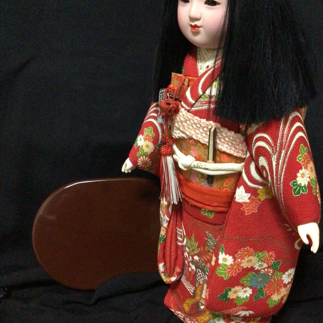 市松人形 赤色の着物　３体まとめ売り　極美品