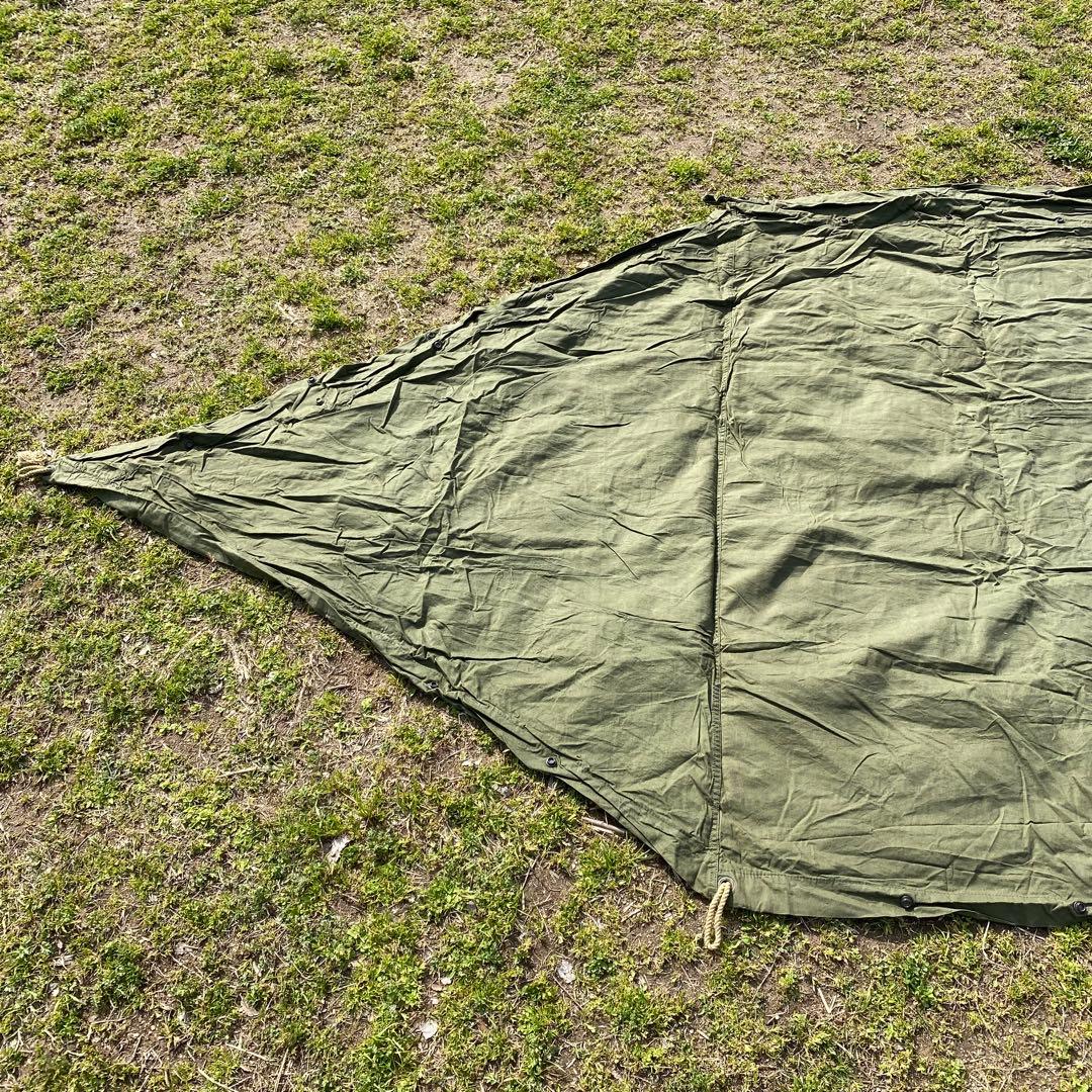 T*Ｏ様 USパップテント③　アメリカ軍　軍幕　 ハーフシェルター２枚　ポール・