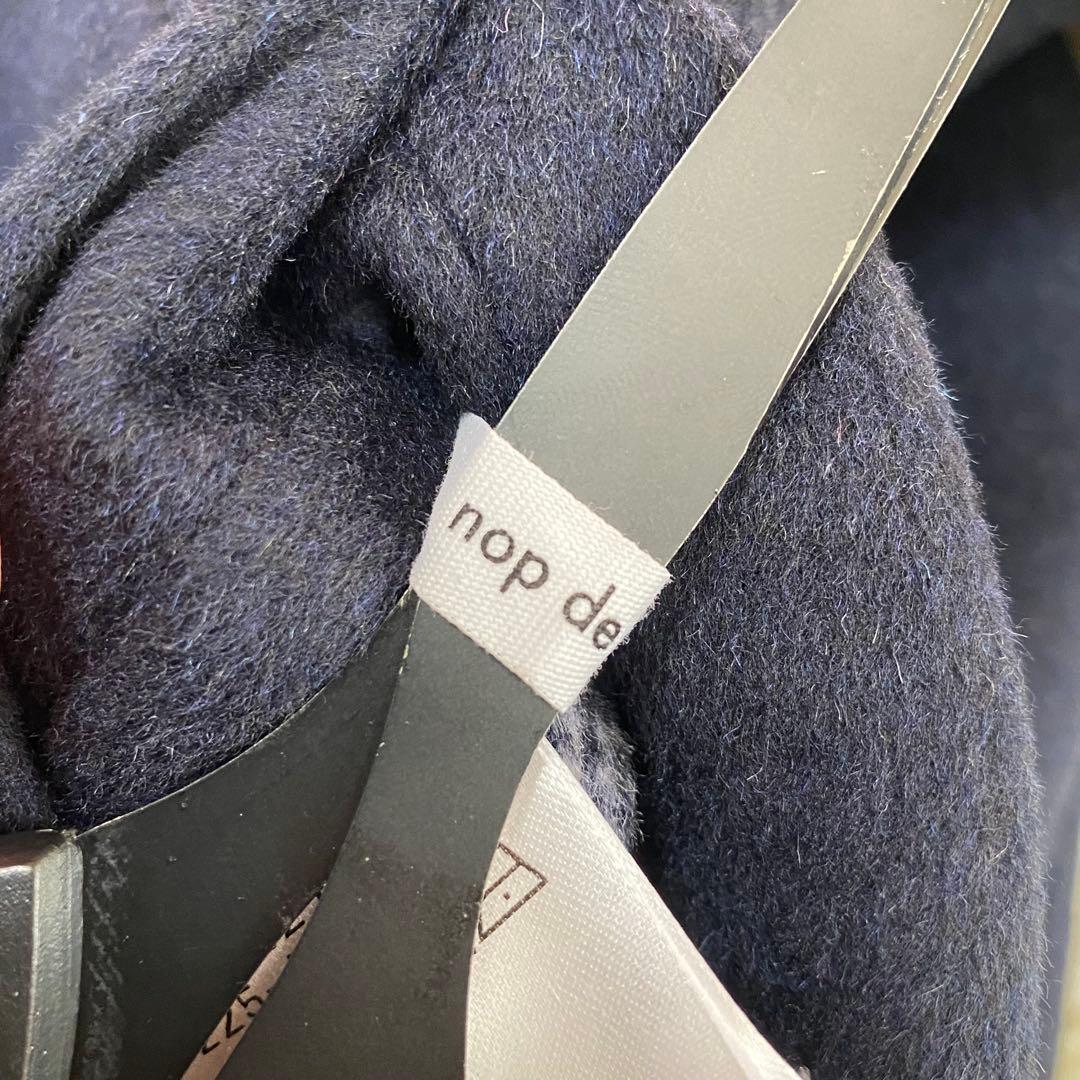 ✨美品✨ nop de nod ミドル丈リバーシブルコート ネイビー Mサイズ