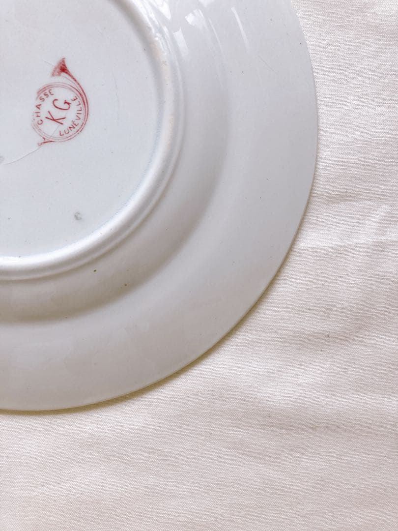 フランスアンティーク　LUNEVILLE chasseシリーズ ディナー皿①