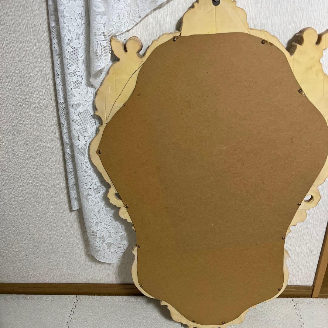 ロココ調　姿見　大型ミラー　ひび割れ加工　クラック加工