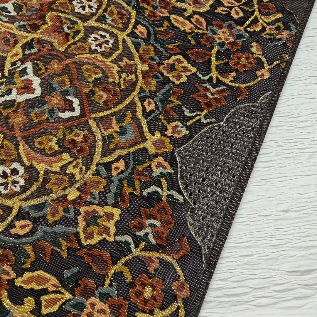 m-91 明綴れ 蘇州・汕頭刺繍　金糸 正絹 袋帯　未使用極美品