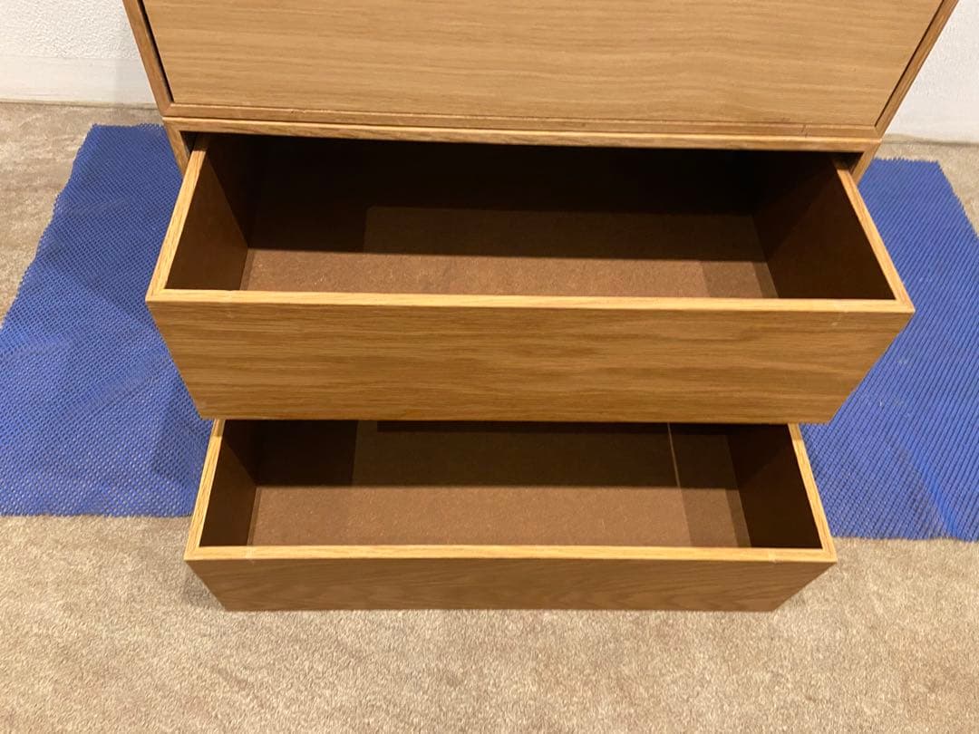 ☘️送料無料⭐️美品⭐️２つセット⭐️廃盤⭐️木製収納ケース⭐️無印⭐️引出式・２段・ワイド