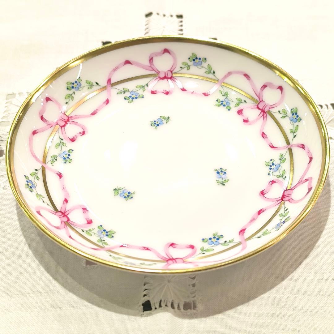 アウガルテン ビーダーマイヤー リボン 13cm プレート 限定 1993年