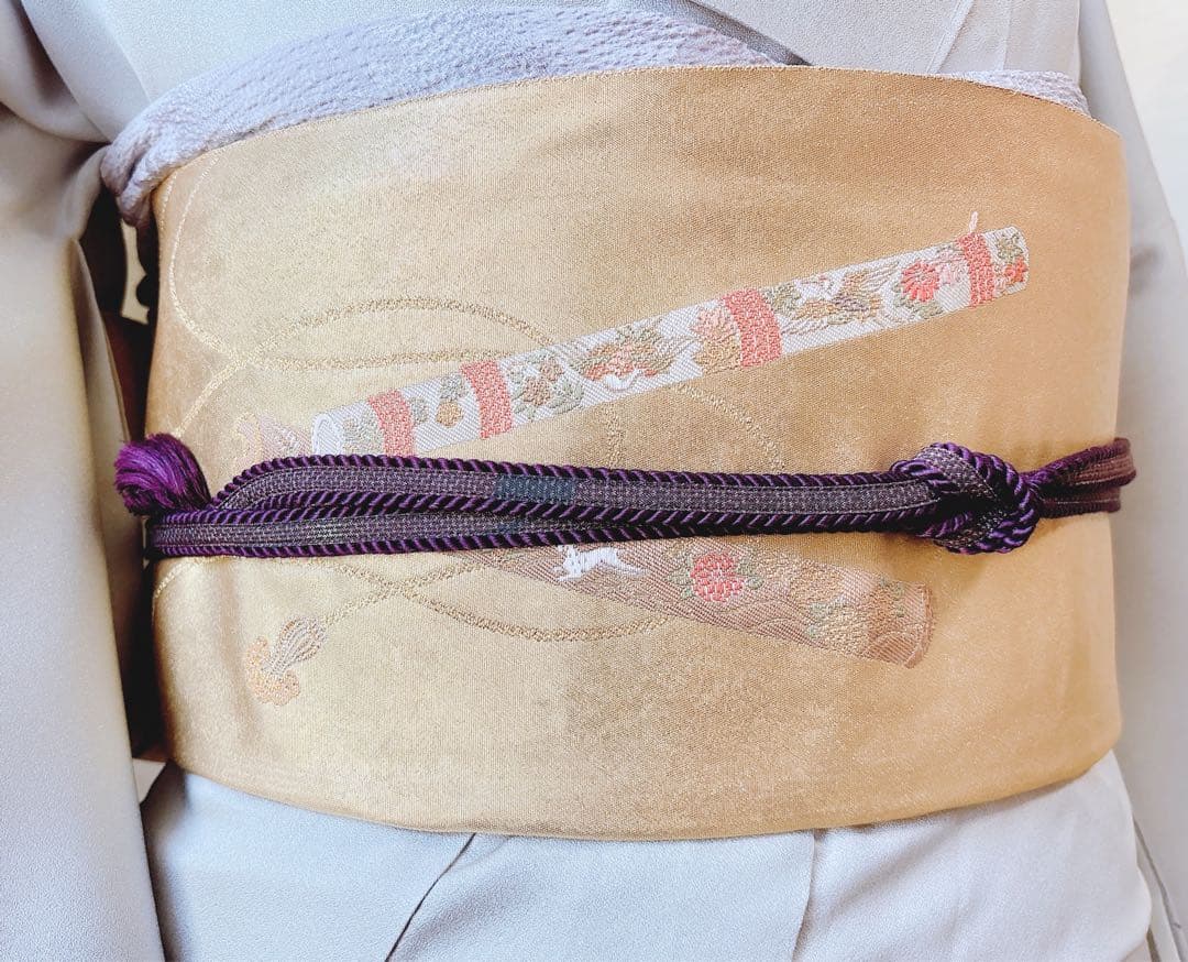 美品　訪問着　フルセット　作家物　金彩　刺繍 卒業式　入学式　大きいサイズ　袋帯