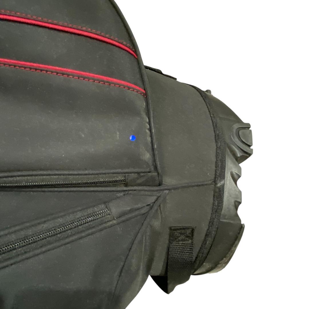 フード付き スタンド キャディバッグ ブラック 9型 7分割 ゴルフ