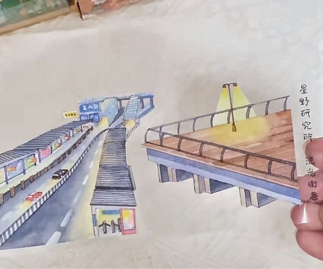 【9113】海外　マステ　5m巻　PETマスキングテープ　夜景　街景色　背景系