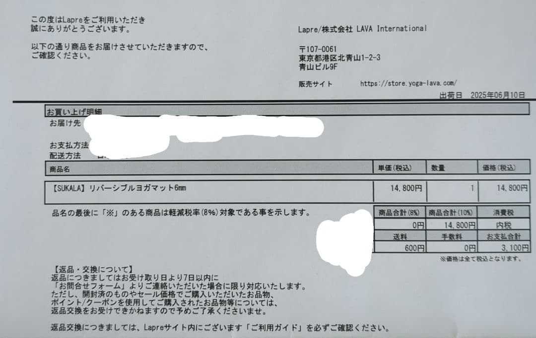 【新品 未使用】LAVA 限定 ヨガマット+水素水専用バック+ヨガラグケース
