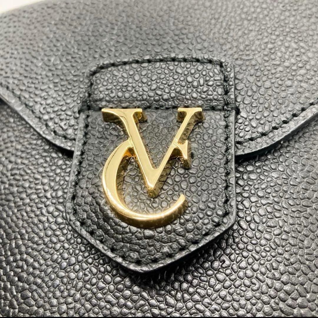 超美品 CHRISTIAN VILLA バニティバッグ レディース ブラック