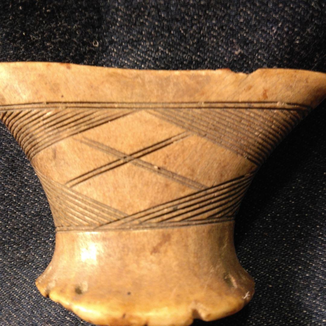 幾何学模様の　1860年代　オブジェ　ボーン幾何学模様