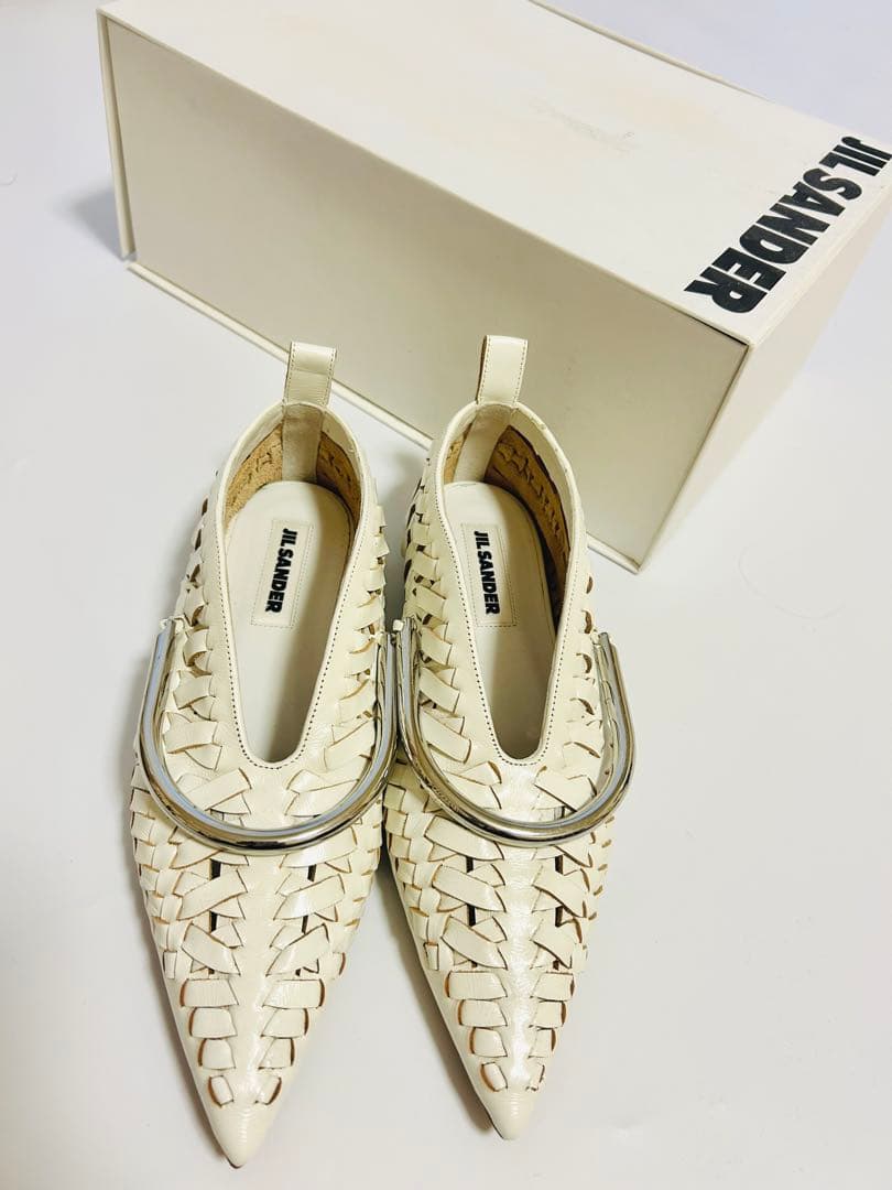 JIL SANDER バレリーナポインテッドトゥシューズメッシュ